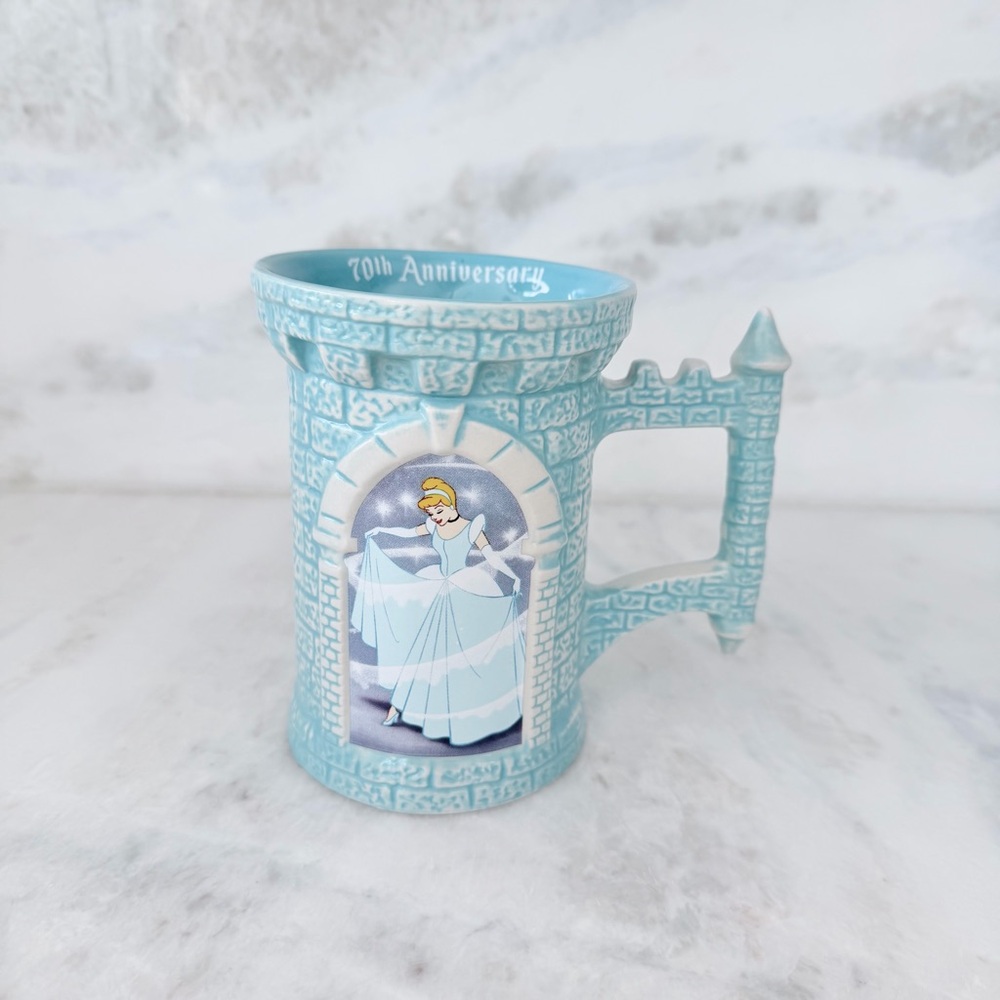 Disneyland Parks Cinderella 70th Anniversary Blue Castle Mug